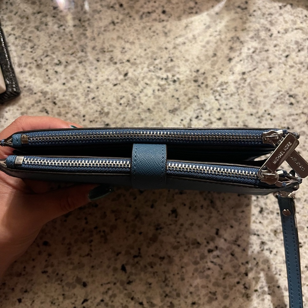 Michael Kors Blue Wristlet Wallet - Picture 3 of 13
